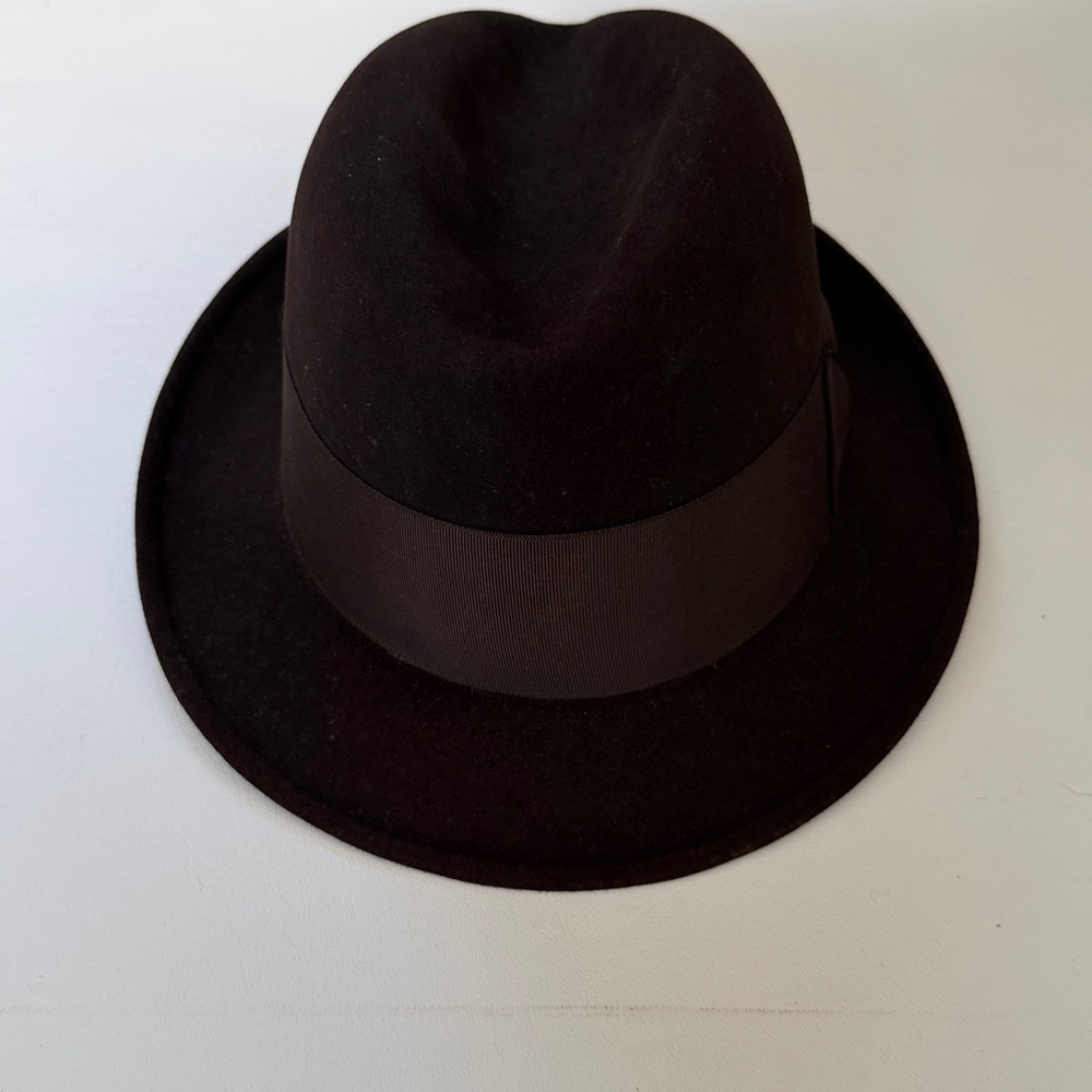 Vintage Dobbs Fedora Hat New York Brown Size 7 - Picture 4 of 7